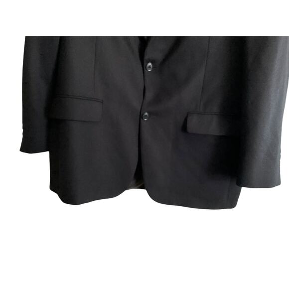 Oak Creek Black Lambs Wool Blazer 40R Two-Button Jacket Made in South Africa - Picture 14 of 14